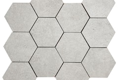 Silver hexagon, ark 30x30
