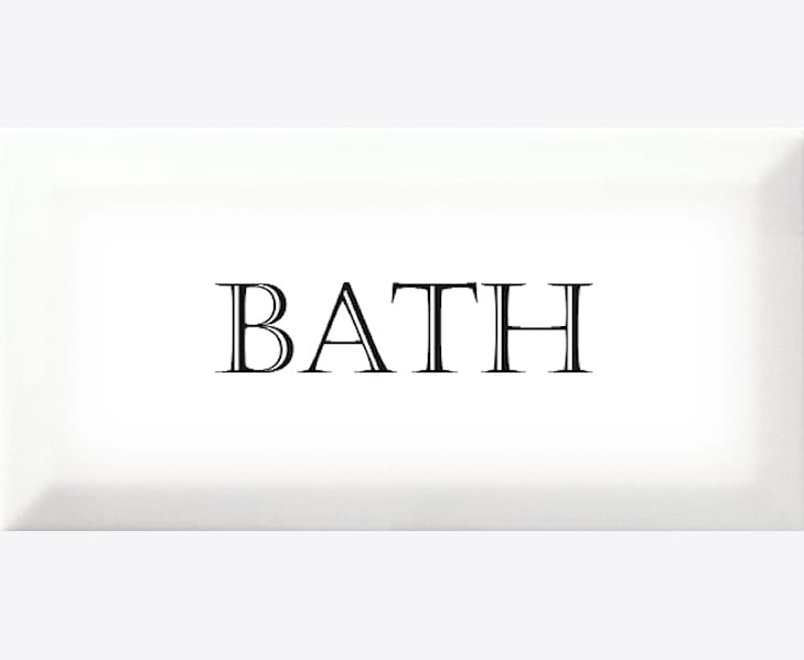 Vit dekor Bath 10x20