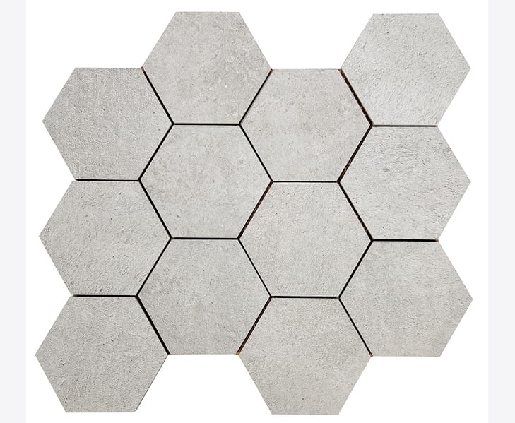 Silver hexagon, ark 30x30
