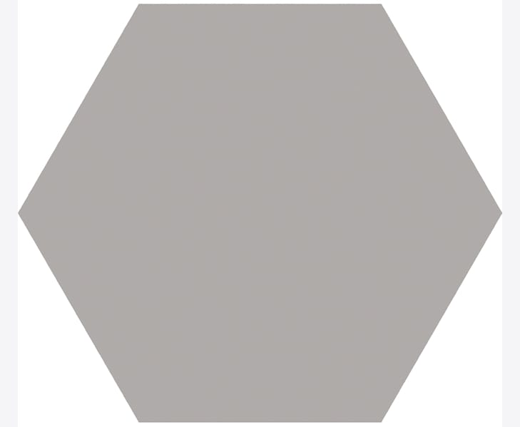Grå matt hexagon 15x17