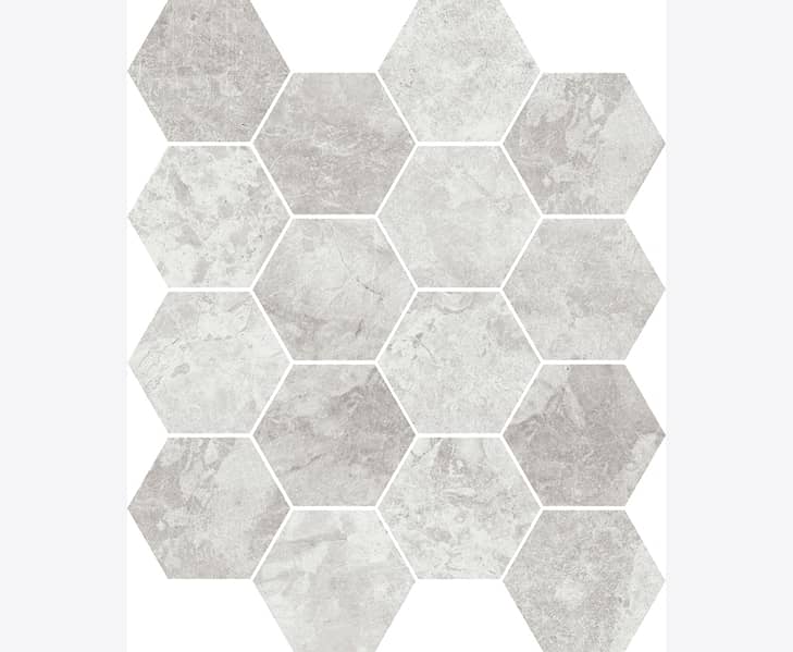 Marble Grey mos hexagon, ark 28,5x33,5