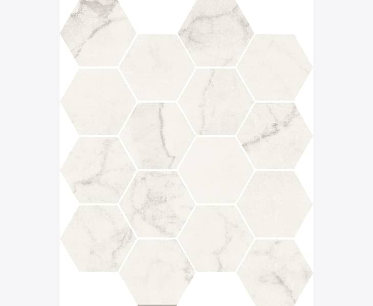 Carrara mos hexagon, ark 28,5x33,5