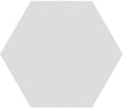 Silver matt hexagon 15x17