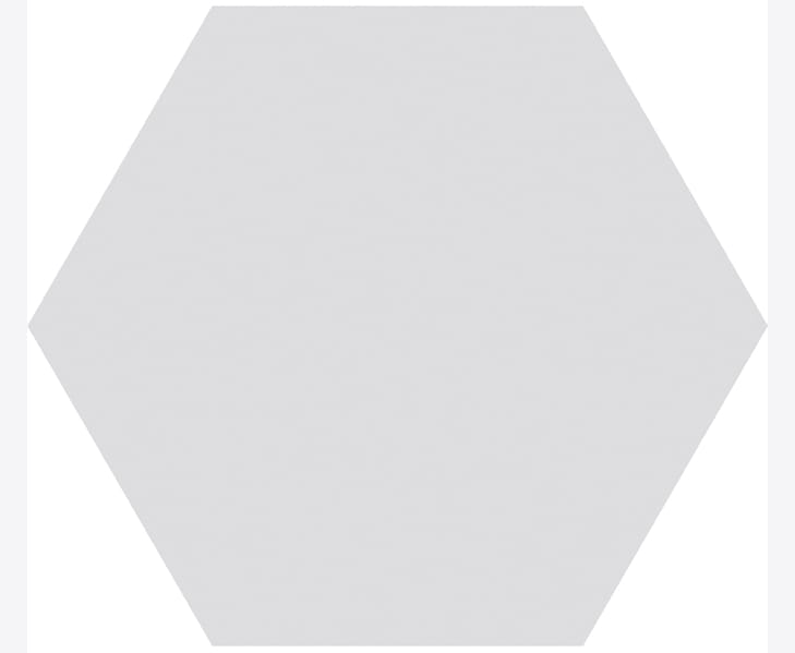 Silver matt hexagon 15x17